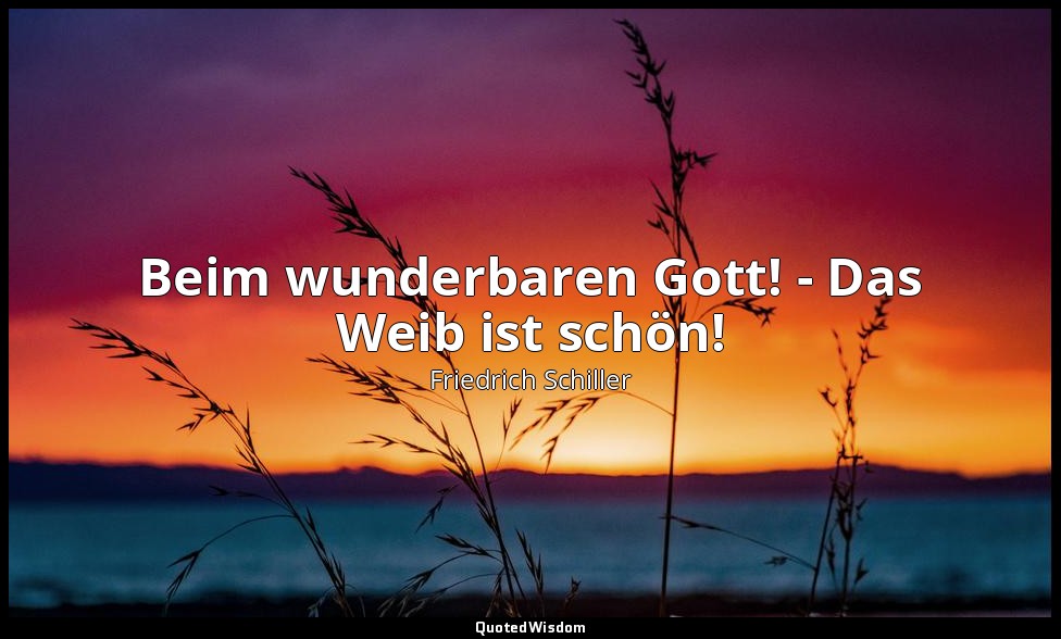 "Beim wunderbaren Gott! - Das Weib ist schön!" - Dom Karlos II, 8 / Karlos, S. 1 — Friedrich Schiller