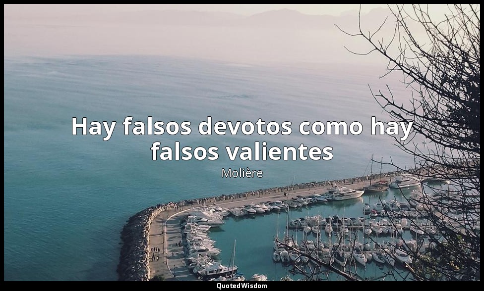Hay falsos devotos como hay falsos valientes — Molière