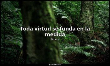 «Toda virtud se funda en la medida». — Séneca