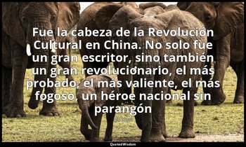 «Fue la cabeza de la Revolución Cultural en China. No solo fue un gran escritor, — Lu Xun