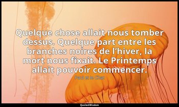 Quelque chose allait nous tomber dessus. Quelque part entre les branches noires  — Paul et le Chat