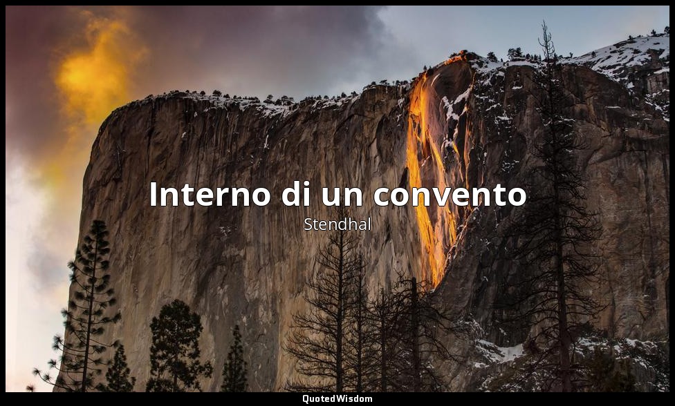 Interno di un convento — Stendhal