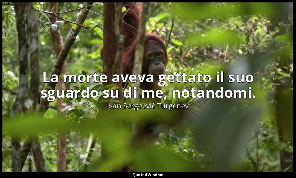 La morte aveva gettato il suo sguardo su di me, notandomi. (21 marzo) — Ivan Sergeevič Turgenev
