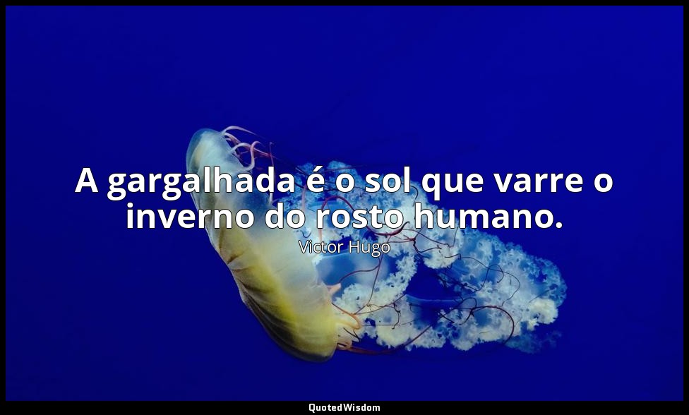 A gargalhada é o sol que varre o inverno do rosto humano. — Victor Hugo