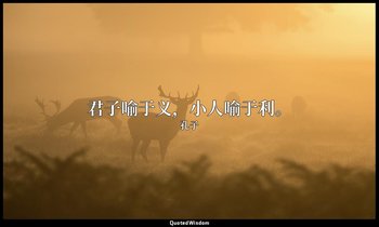 君子喻于义，小人喻于利。 — 孔子
