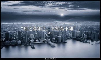 “知之為知之，不知為不知”。 — 孔子